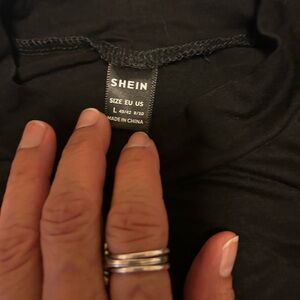 SHEIN Charcoal Tee turtle neck